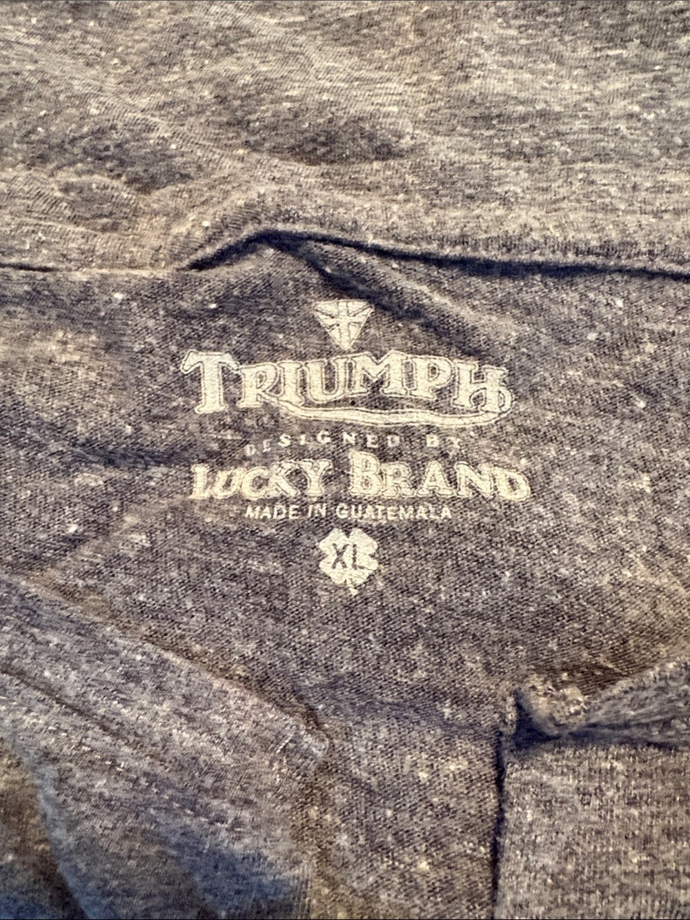 Lucky Brand Triumph Gray Tank Top with Red Union Jack Graphic NWOT - Picture 3 of 3